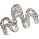 Заколка-краб для волос «AKS - DesignPRO», стразы, вензель, цвет золото и хром, 5,6*3,5см