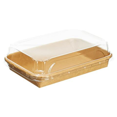 Крышка к контейнеру бумажному Sushi Box 13-19 ПЭТ (130х185х32мм) 1/600