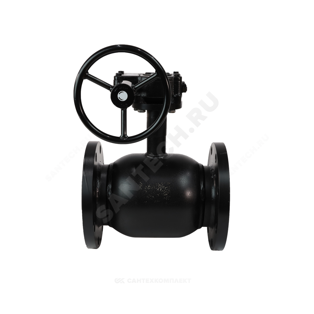 Кран шаровой сталь 09Г2С Ballomax КШТ 61.103 Ду 150 Ру16 фл L=350мм с редуктором BROEN КШТ 61.103.150.Р.16