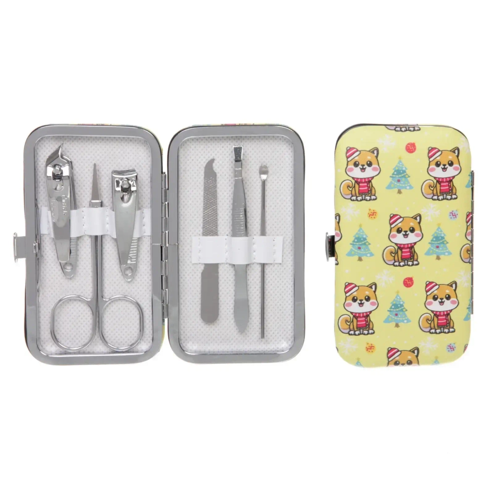 Набор для маникюра в футляре 6 предметов «Корги - пушистики!»,11*6,5см