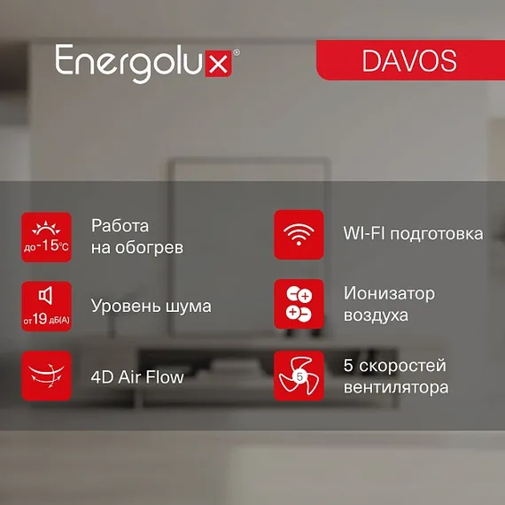 Инверторная система кондиционирования Energolux DAVOS SAS09R1-AI/SAU09R1-AI