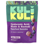Kuli Kuli, жевательные таблетки с суперфудами, кислый ягодный вкус, 60 растительных жевательных таблеток