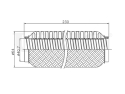 Гофра глушителя 40x230 мм InterLock UNIO EXP-40230L