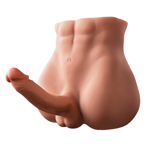 Реалистичный мужской полу-торс 26x24x15см с вибродилдо Xise SHEQU Bartlett Male Thrusting and Vibrating Torso