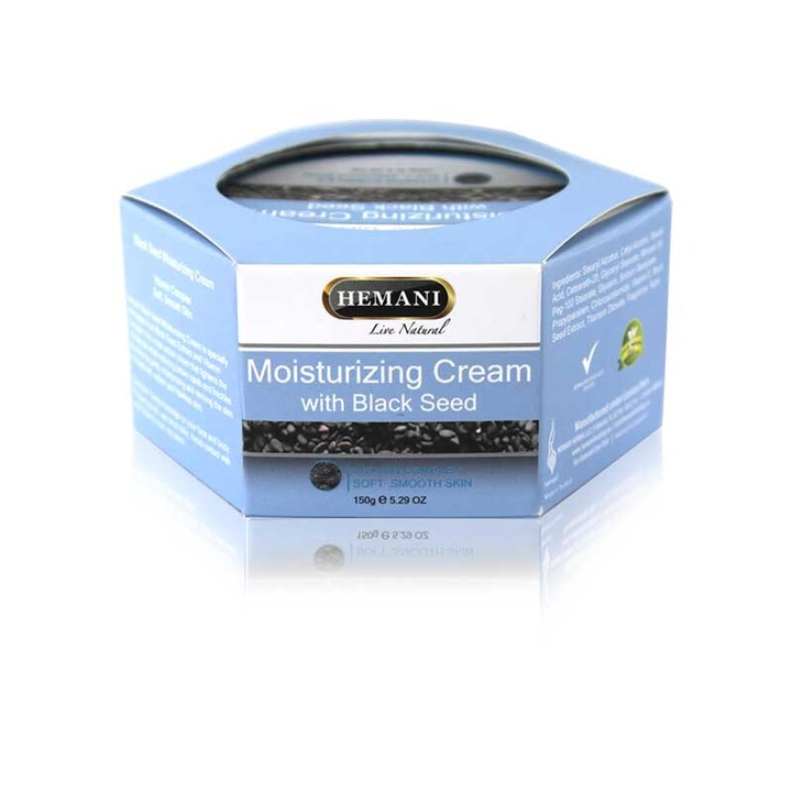 Крем для лица Hemani увлажняющий с Черным тмином Moisturizing Cream with Black Seed 150 г