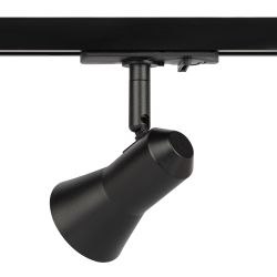 Трековый светильник однофазный ЭРА Taper TR37-GU10 BK под лампу GU10 черный | Однофазные светильники под лампу