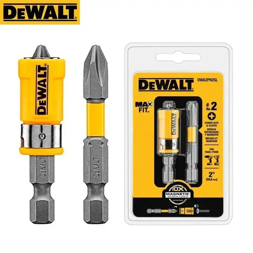 DEWALT DWA2PH2SL MAXFIT Phillips Комплект ударного привода Комплект вращающегося магнитного долота Инструменты DEWALT