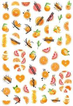 Слайдер-дизайн Crazy Shine Nails mini: Апельсины 2