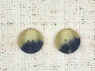 Пуговицы, d 2,5 см, чёрный с бежевым