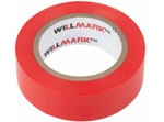 Изолента ПВХ самозатухающая WILLMARK 19 мм х 0,15 мм х 10 м ( красная ) 11014