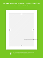 Натяжные потолки 0.8 м2, 2.8 м2