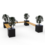 Скамейка CENTRAL П-образная