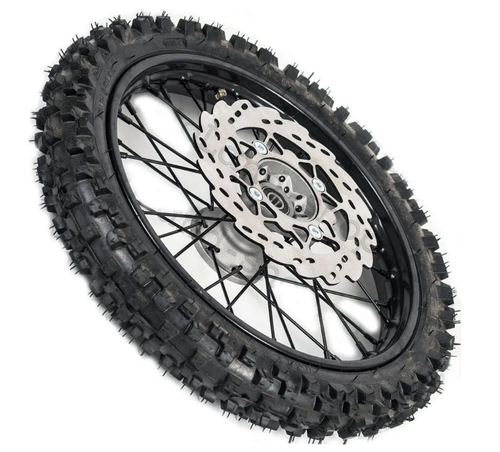 Обод передний 14" (d15mm, торм. диск 220мм) 60/100-14" сталь с резиной/черный (диск 4х99,5х76)