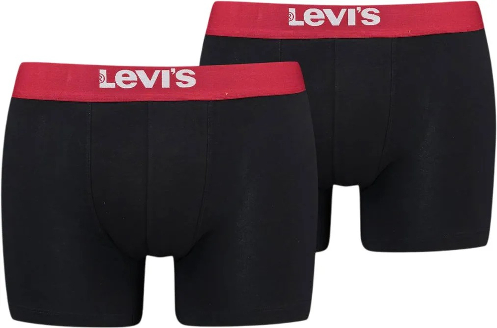 Трусы мужские ( набор 2 шт. ) LEVI'S SOLID BASIC BOXER BRIEF ORGANIC CO 2P