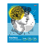 Папка для рисования Проф-Пресс, формат А4, 20 листов, офсет, серия "Античный профиль"