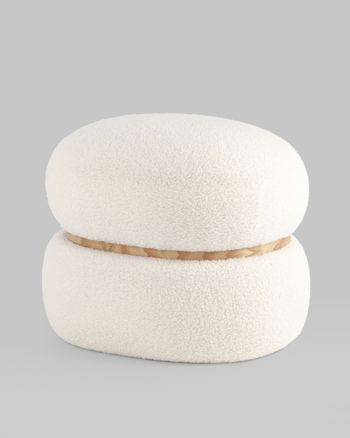 Пуф Полли L тедди белый