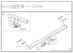 Фаркоп оцинкованный Galia H071A для Hyundai Accent 2006-2010(паспорт и сертификат в комплекте)(без электрики)