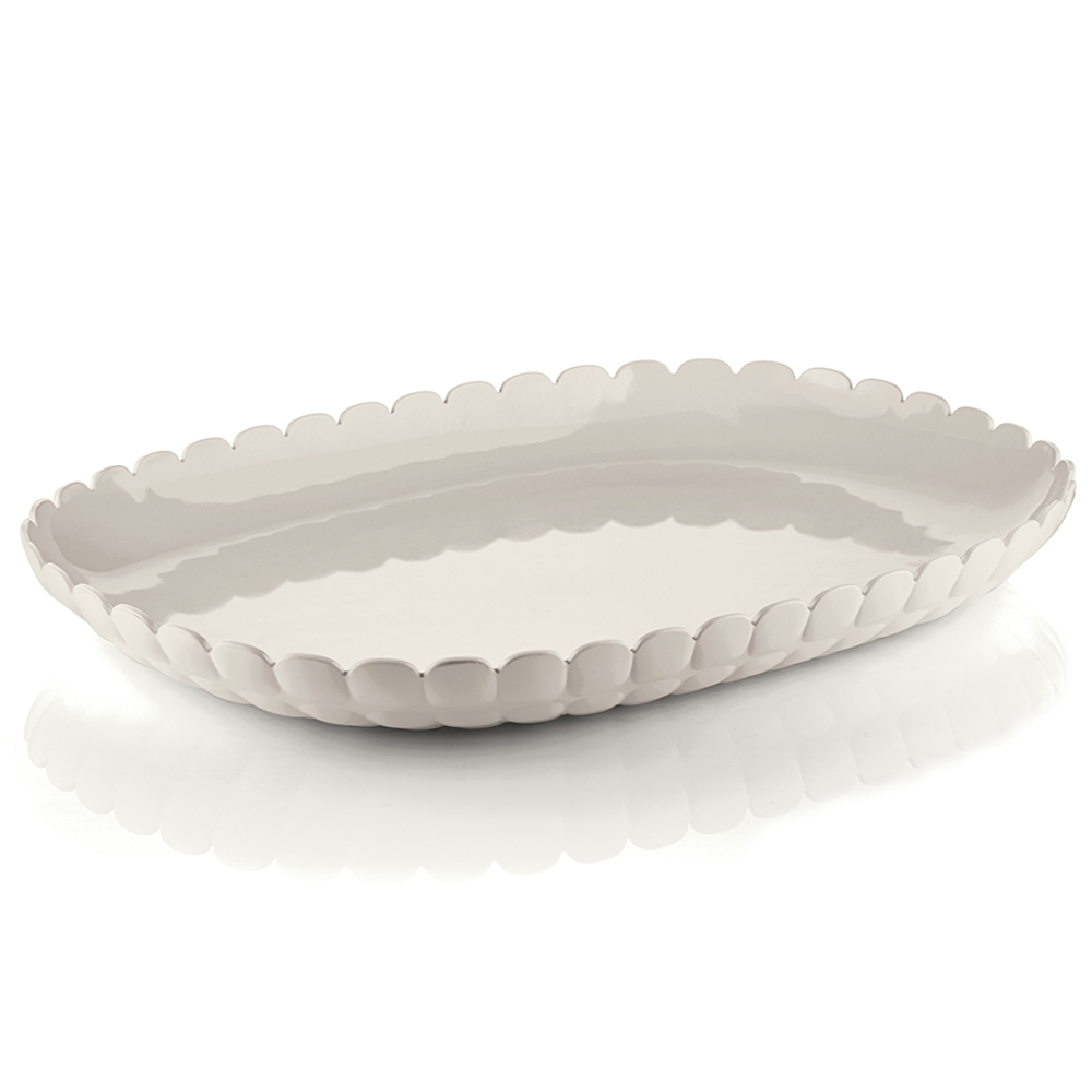 Блюдо 45см Guzzini Tiffany молочно-белое