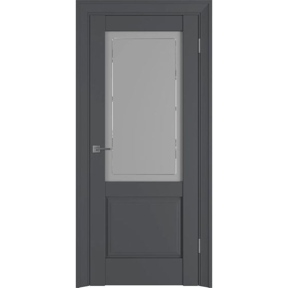 Купить Межкомнатная дверь ПЭТ Witon 02W Grey остеклённая