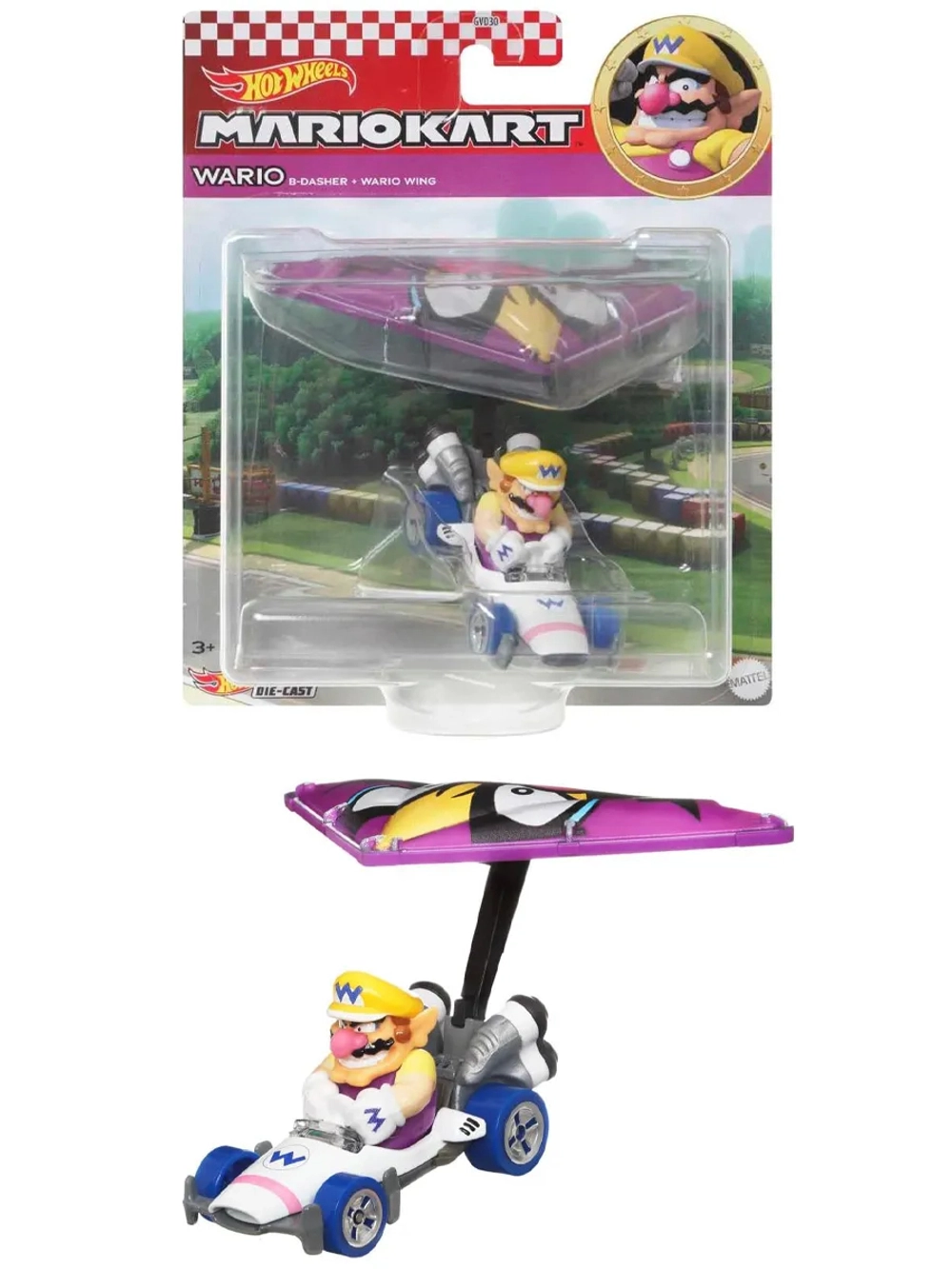 Машинка MarioKart Хот Вилс Wario GVD30 HDB42