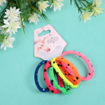 Резинки для волос детские 6шт «Your Paradise», звездочки, микс 6 цветов, d-5,5см (подвес Единорожек)