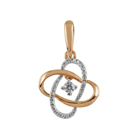 Подвеска из золота 585 пробы с Фианит