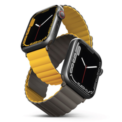 Ремешок Uniq Revix reversible Magnetic для Apple Watch 42-44-45 мм (45MM-REVMUSKAK), Mustard/Khaki