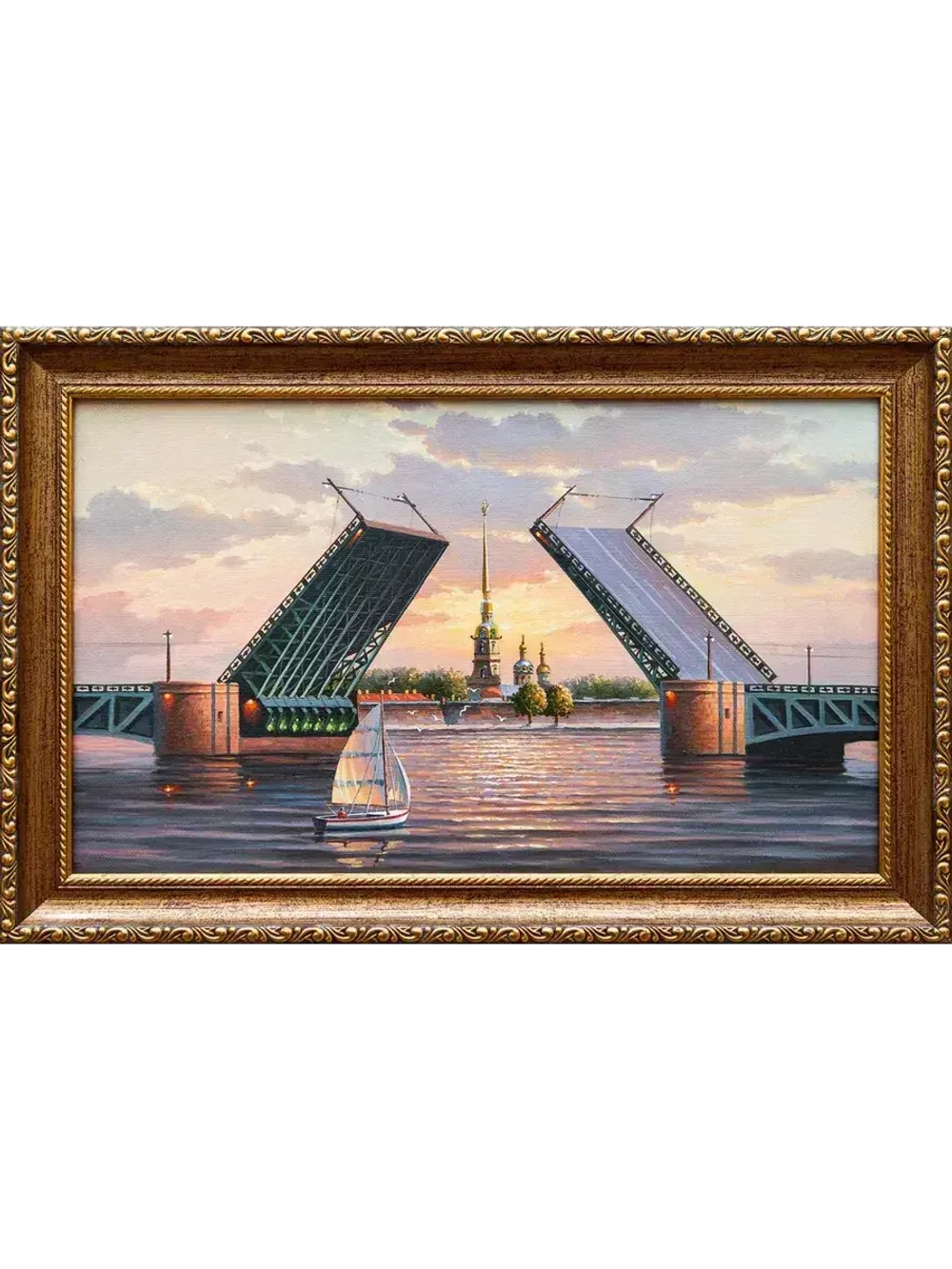 Картина маслом "Дворцовый мост" Гафиатуллин
