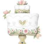 Шар Фольгированный Торт свадебный блеск (Белый)