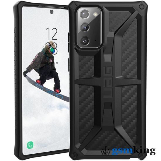 UAG Monarch Kevlar® Series Case for Samsung Galaxy Note 20 Carbon Fiber (Чёрный)212191114242