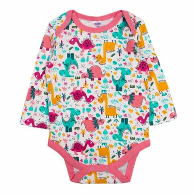 Боди для детей, цвет белый/динозаврики, р. 68 9927018 (BONITO)