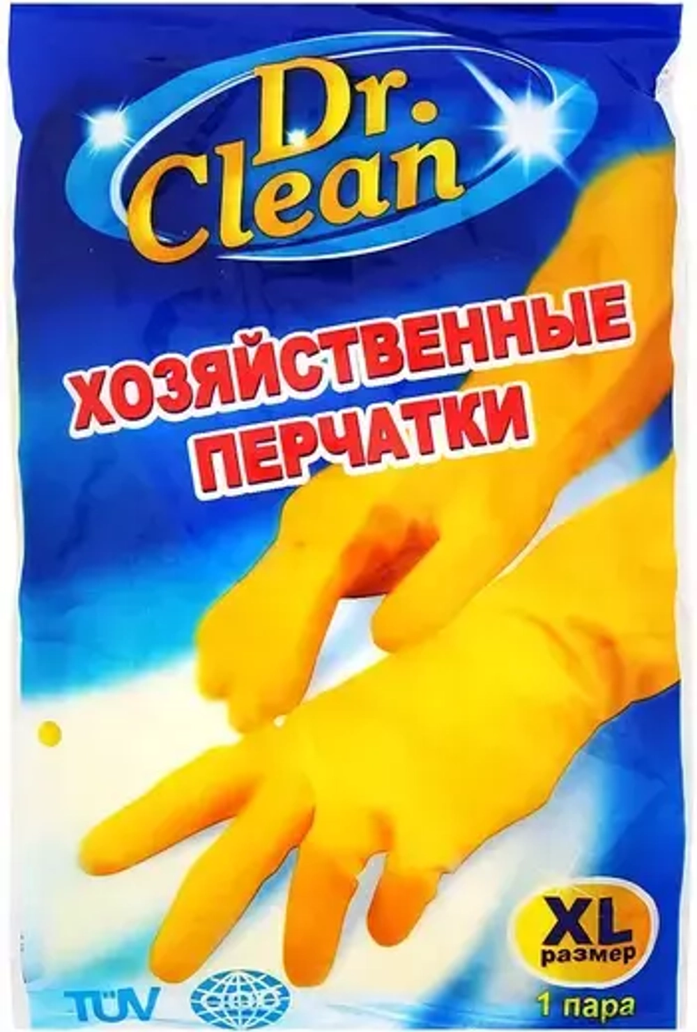 DR. CLEAN Перчатки резиновые XL (1пара)