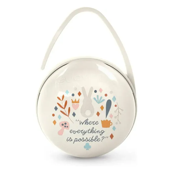 Футляр для двух сосок Suavinex Wonderland с ручкой для подвешивания Бежевый