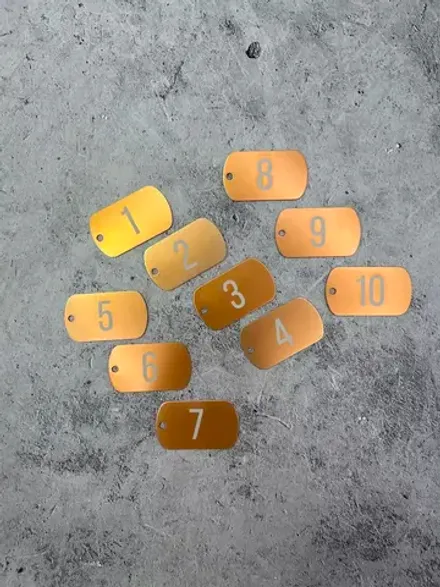 Номерки на ключи металлические