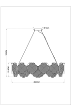 Подвесная люстра ARTE LAMP MALLIKA A4077SP-10GO