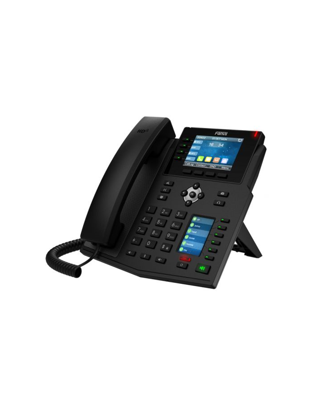 Fanvil X5U 2xEthernet 10/100/1000, HD Voice, 16 SIP Lines, 4 Line Key,30 DSS Keys, IPV6/OPUS, 3.5"+2.4" Dual Color Screen, WIFI & Built-in Bluetooth, POE + Gigabit, PSU