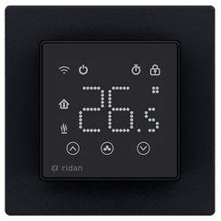 Термостат комнатный РИДАН RSmart-SB с Wi-Fi подключением 230V, черный