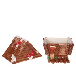 GAEM Конфетница "Избушка",, 1600 мл, L22 W17 H26 см