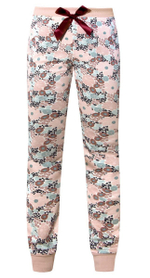 Пижама Zoe с цветочным рисунком на брючках (Размер: M) (Цвет: пудровый)