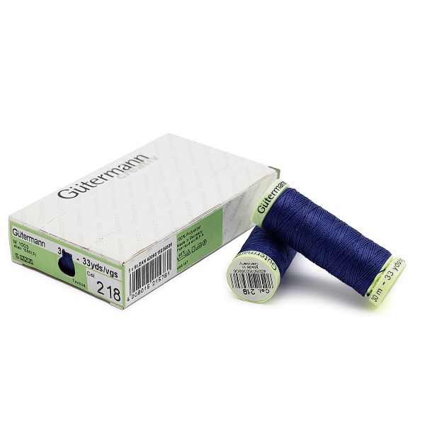 Нитки отделочные Gutermann Top Stitch 30 (30 метров), 5 кат. | 218 ультрамариновый