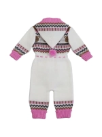 Вязаный комбинезон для новорожденных и малышей на молнии