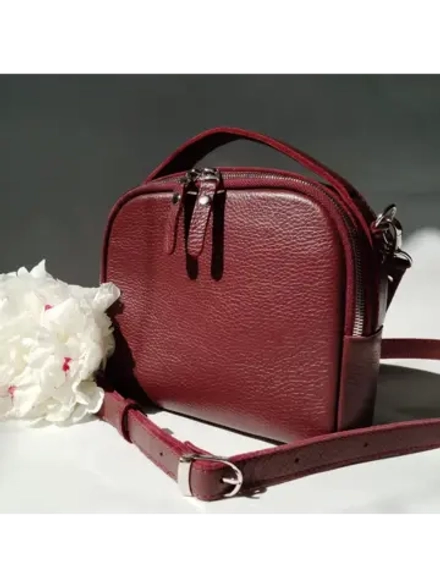 Сумка женская через плечо кросс боди натуральная кожа летняя