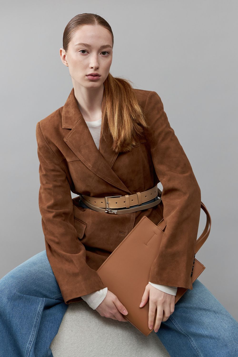 ТОНКИЙ РЕМЕНЬ С ЗАМОЧКОМ LATTE