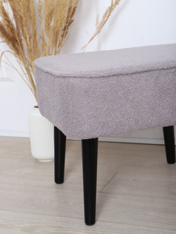 Пуф "Donatello" букле мех серый/венге