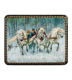 ШК-19/15-C Шкатулка в технике декупаж «Тройка» (10х8х3,5)