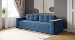 Диван раскладной Нави, атлантида/мдф дуб канадский