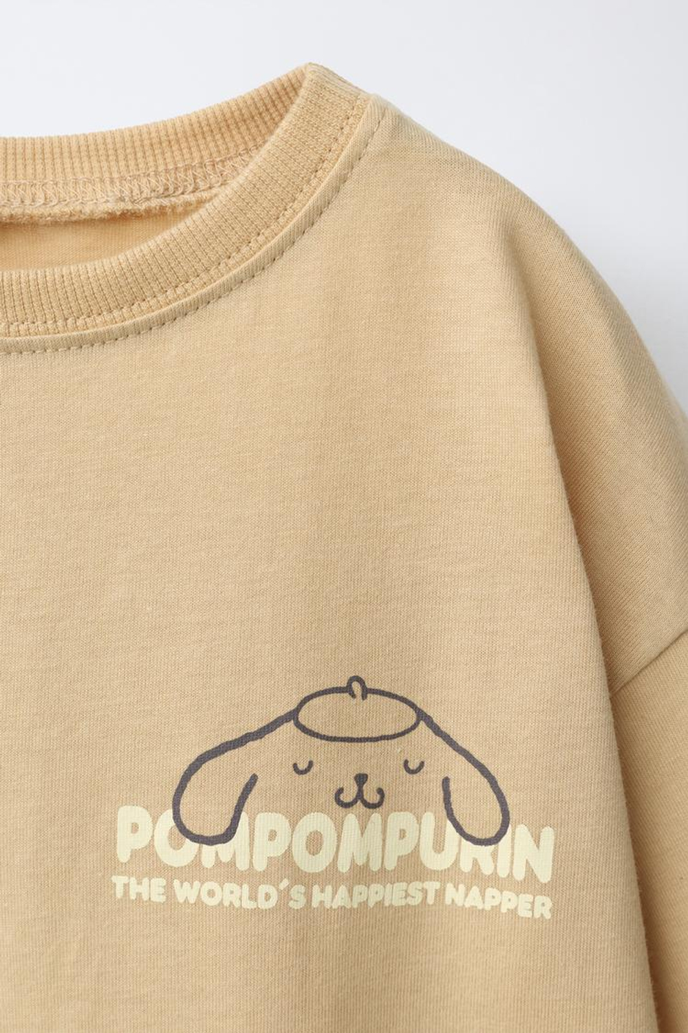 ZARA ФУТБОЛКА С ПРИНТОМ POMPOMPURIN © SANRIO, ЖЕЛТЫЙ