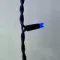 Светодиодная бахрома с колпачком 3,1*0,5 м., 120 синих LED ламп, мерцание, каучуковый черный провод, LTC (LL120BLW-1-2B)
