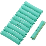 Бигуди пластмассовые-коклюшки 10шт d-2см, 8,5см «KUDRI», цвет мятный, (прозрачный пакет с подвесом)