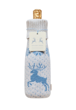 Декоративный чехол на бутылку Luxberry Олень белый-голубой